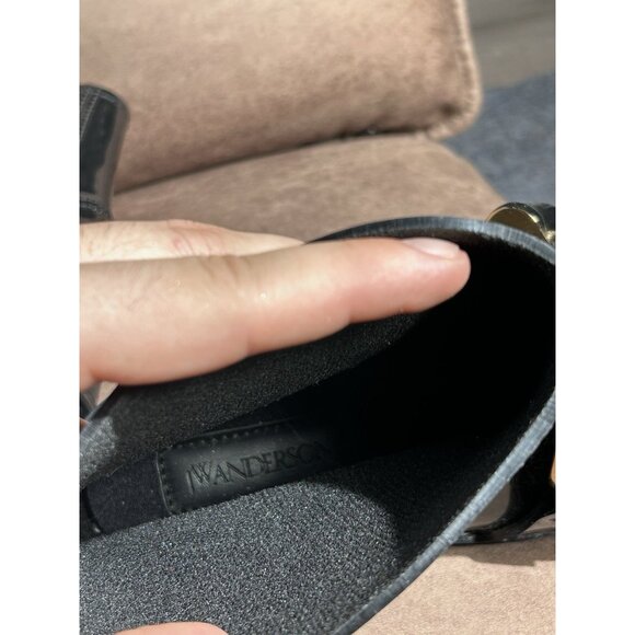 JW Anderson Womens Chain Rubber Heeled Slip On Rain Boots Black Size 7.5 - Picture 11 of 11